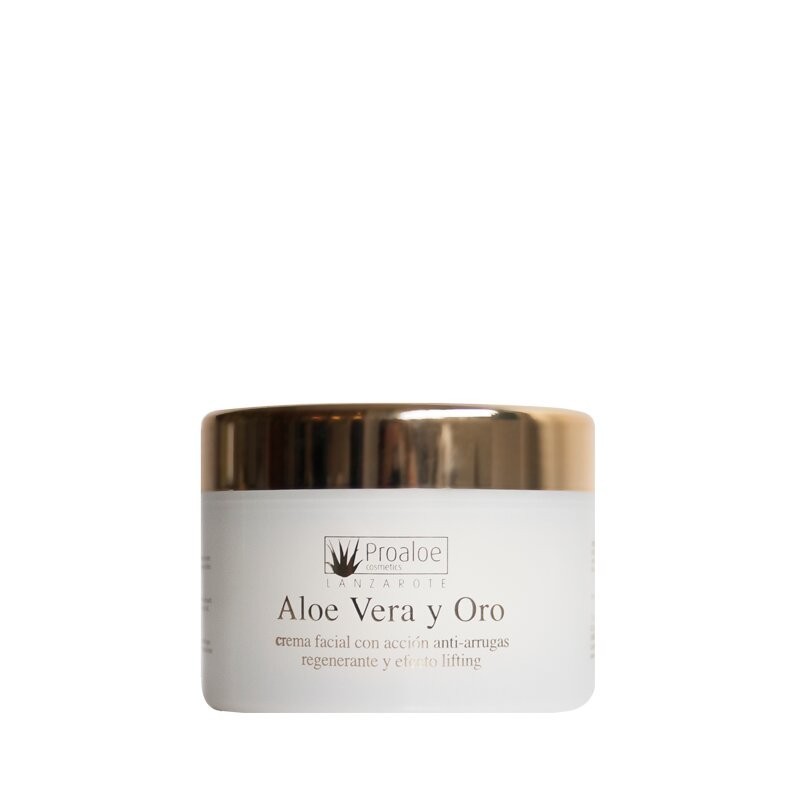 Crema facial antiarrugas y lifting Aloe Vera & Oro 200ml
