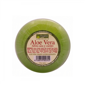 Jabón de Aloe Vera y Rosa Mosqueta para Cara y Cuerpo 100gr