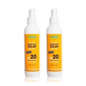 Duo Pack Spray Protecteur Solaire Avec Aloe Vera SPF20 200ml