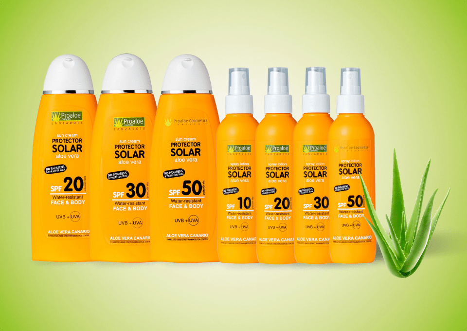 Protección Solar con Aloe Vera puro y natural